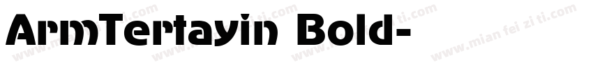 ArmTertayin Bold字体转换